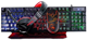 Set Tastatura+Miš+Podloga+Slušalice Marvo CM409 4in1 gejmerski set sa površinskim osvetljenjem crno/crveni