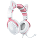 Slušalice Onikuma gaming X10 pink white cat ear